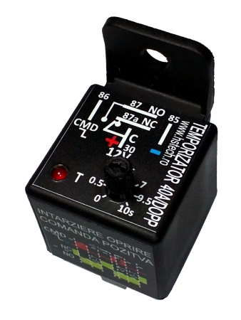 Releu temporizator auto cu intarziere la oprire, comanda pozitiva, iesire pozitiva, 12V/40A Image