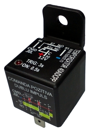 Releu temporizator auto, comanda pozitiva dublu impuls, iesire pozitiva, 12V/40A Image